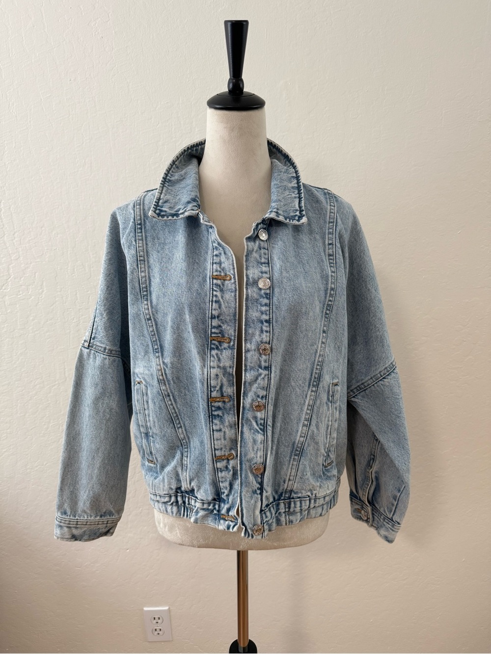 Mango Light Wash Denim Jacket